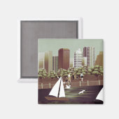 Stedelijk landschapsmagneet magneet (Voorkant / Achterkant)