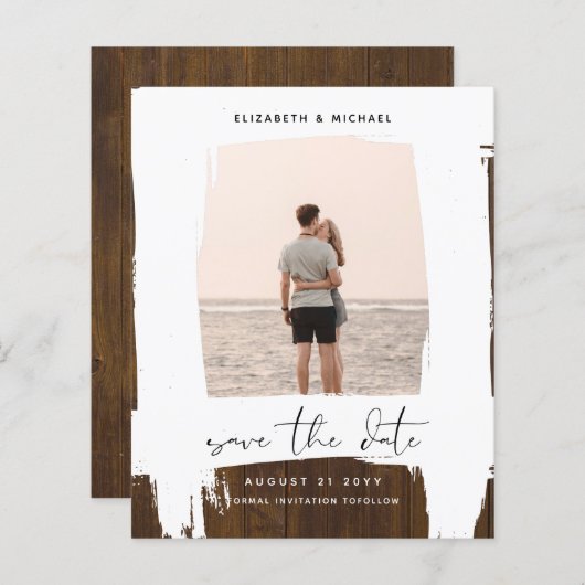 Stedelijk Minimalistisch Fotobestand 'Save The Dat (Voorkant / Achterkant)