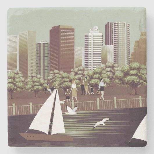 Stedelijk onderzetter van landschapssteen (Voorkant)