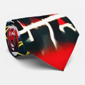 Stedelijk Patroon Koele graffiti Straat Stijl Hip  Stropdas (Opgerold)