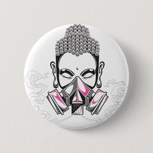 Stedelijk reinigenDonker Ronde Button 5,7 Cm (Voorkant)