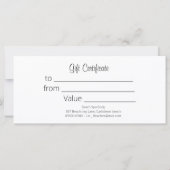 Stedelijk salon Cadeaucertificaat in Oostenrijk (Achterkant)