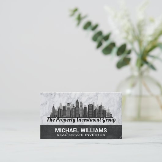 Stedelijk Silhouet van Onroerend Goed Visitekaartje (Staand voorkant)