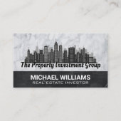 Stedelijk Silhouet van Onroerend Goed Visitekaartje (Voorkant)