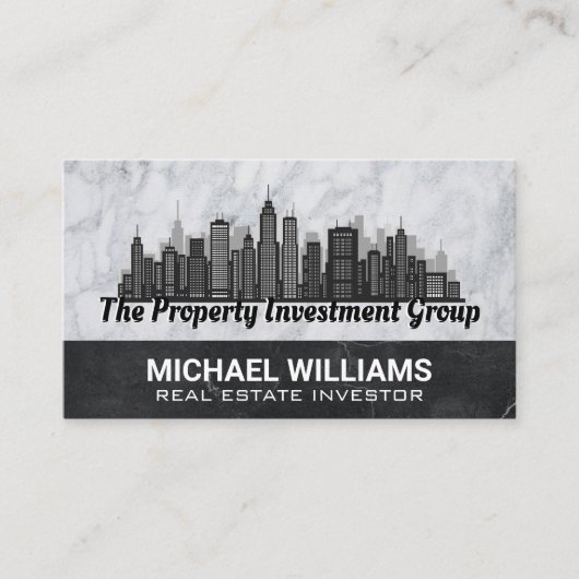 Stedelijk Silhouet van Onroerend Goed Visitekaartje (Voorkant)