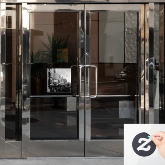 Stedelijk  stadscentrum raamsticker (Kantoordeur)