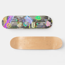 Stedelijk Stadssilhouet Geen Opgeven Persoonlijk Skateboard