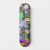Stedelijk Stadssilhouet Geen Opgeven Persoonlijk Skateboard (Voorkant)