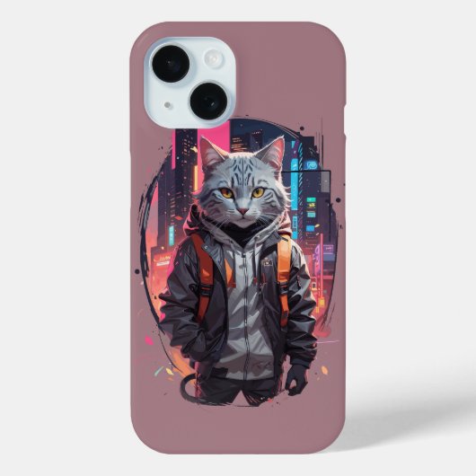 Stedelijk Straatkatontwerp Case-Mate iPhone Case (Achterkant)