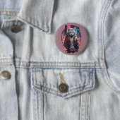 Stedelijk Straatkatontwerp Ronde Button 5,7 Cm (In situ)