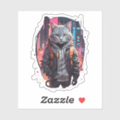 Stedelijk Straatkatontwerp Sticker (Vel)