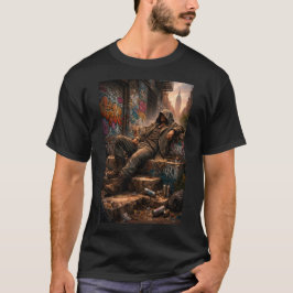 Stedelijk Straatleven Graffiti Muurkunst T-shirt