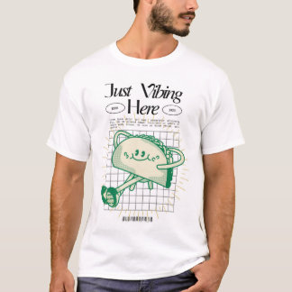 Stedelijk T-shirt met eenvoudige prints