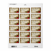  stedelijk Tattoo gevleugeld hart adreslabel Etiket (Full Sheet)