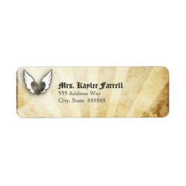 Stedelijk Tattoo Gevleugelde Hart Mailer Adresetik Etiket