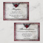 Stedelijk Tattoo Gevleugelde Hartgegevens kaart (Voorkant / Achterkant)