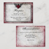  Stedelijk Tattoo Gevleugelde Hartgegevens kaart (Voorkant / Achterkant)