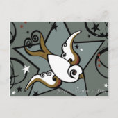 Stedelijk Tattoo Swallow Bird Design Briefkaart (Voorkant)