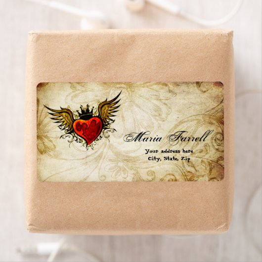  stedelijk Tattoo Wingel Heart Shipping Label (Insitu)