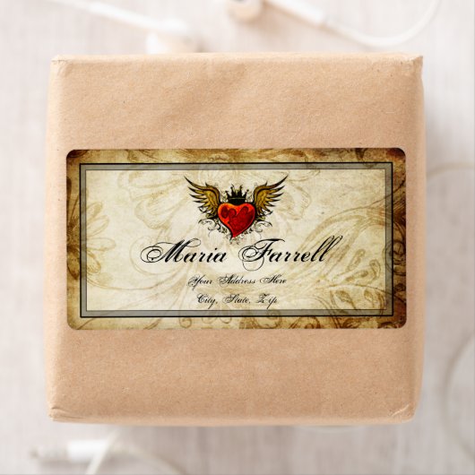  stedelijk Tattoo Wingel Heart Shipping Label (Insitu)