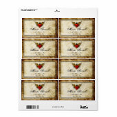 stedelijk Tattoo Wingel Heart Shipping Label (Full Sheet)