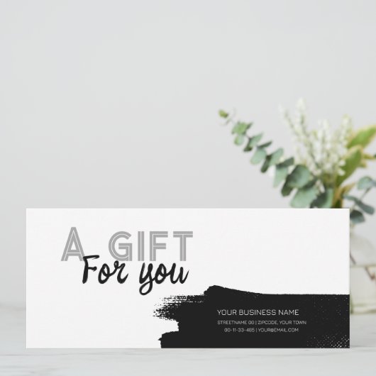 Stedelijk wit met logo mannelijk cadeaubon (Staand voorkant)