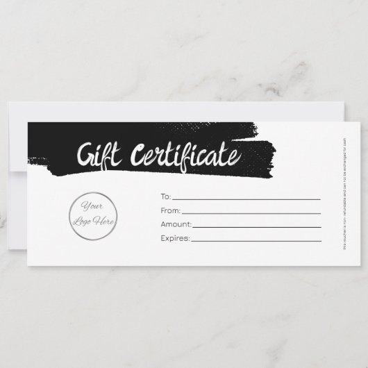 Stedelijk wit met logo mannelijk cadeaubon (Achterkant)