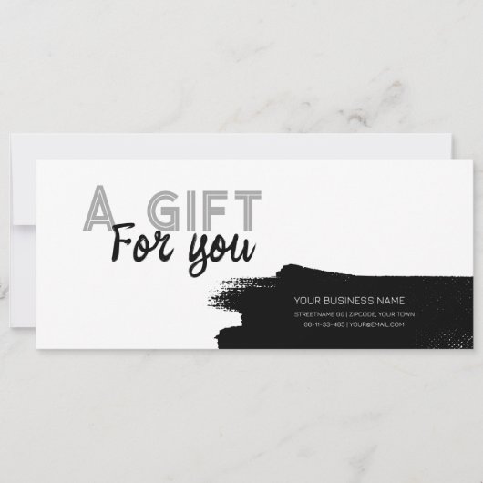 Stedelijk wit met logo mannelijk cadeaubon (Voorkant)