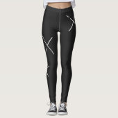 Stedelijk Wit&Zwart Minimaal Creatief X Kunst Leggings (Voorkant)