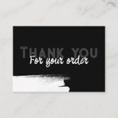 Stedelijk zwart met logo mannelijk bedankje visitekaartje (Voorkant)