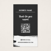 Stedelijk zwart met logo mannelijk product prijs l visitekaartje (Achterkant)