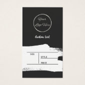 Stedelijk zwart met logo mannelijk product prijs l visitekaartje (Voorkant)