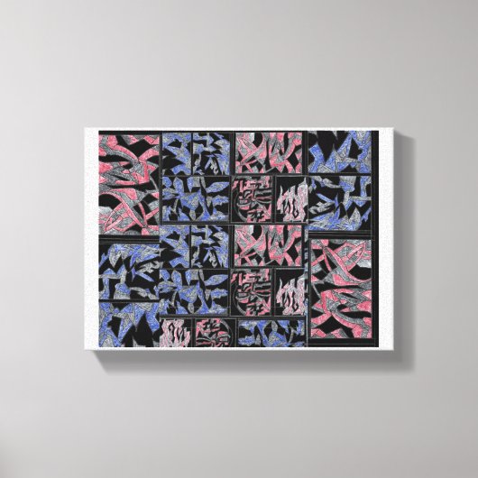 Stedelijke Abstracte Harmonie Canvas Afdruk (Voorkant)