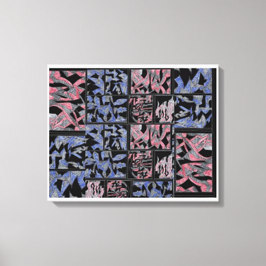 Stedelijke Abstracte Harmonie Canvas Afdruk (Voorkant)