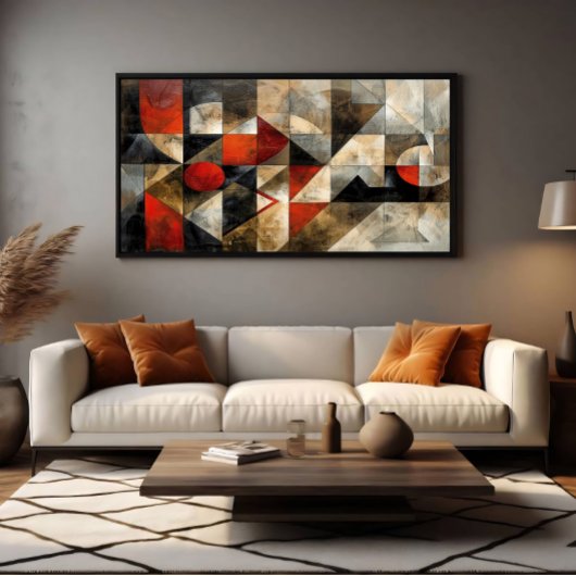 Stedelijke Abstracte Kunst Canvas Afdruk