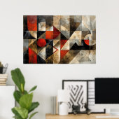 Stedelijke Abstracte Kunst Poster (Thuiskantoor)