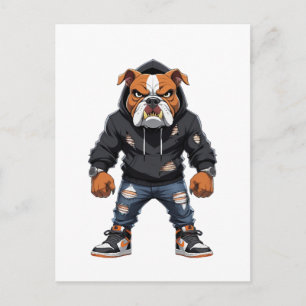 Stedelijke Alpha Bulldog � Straatstijl Mascotte  Briefkaart