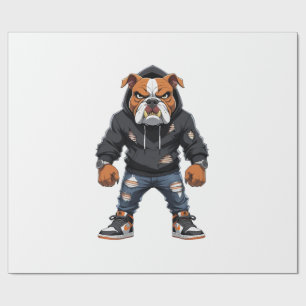 Stedelijke Alpha Bulldog � Straatstijl Mascotte Cadeaupapier