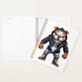 Stedelijke Alpha Bulldog � Straatstijl Mascotte Planner (Display)