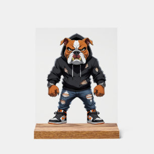 Stedelijke Alpha Bulldog � Street Style Mascotte Acryl Bord