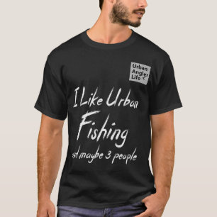 Stedelijke angelaar Leven Scooter Grappige Visgesc T-shirt