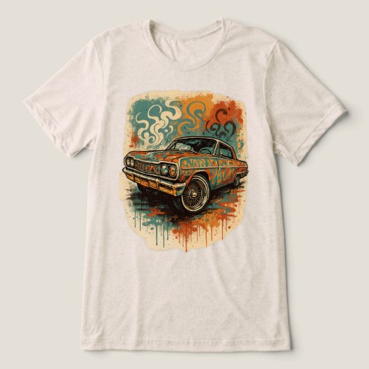Stedelijke Auto Streetwear Tri-Blend Shirt (Design voorkant)