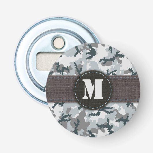 Stedelijke camouflage button flesopener (Voorkant)