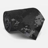 Stedelijke Camouflage Donker en Grijs Stropdas (Opgerold)