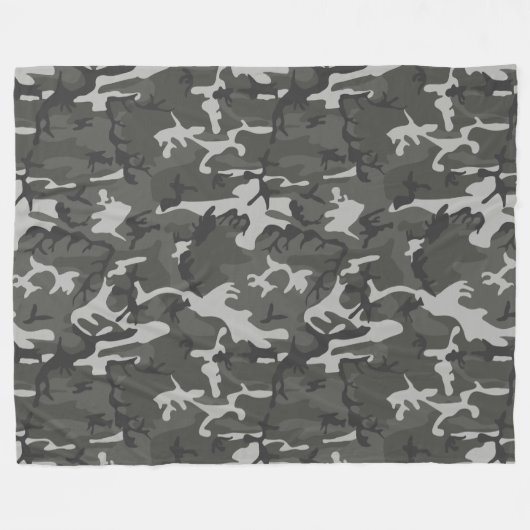 Stedelijke Camouflage Fleece Deken (Voorkant (Horizontaal))