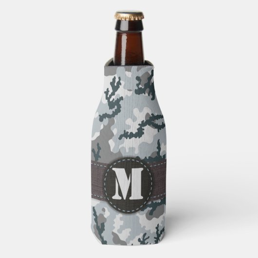 Stedelijke camouflage flesjeskoeler (Fles Voorkant)