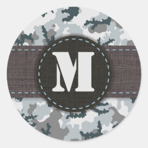 Stedelijke camouflage ronde sticker