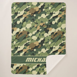 Stedelijke camouflage sherpa deken