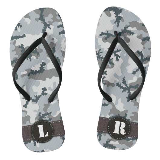 Stedelijke camouflage teenslippers (Voetbed)