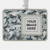 Stedelijke camouflage verzilverd omlijst ornament (Voorkant)